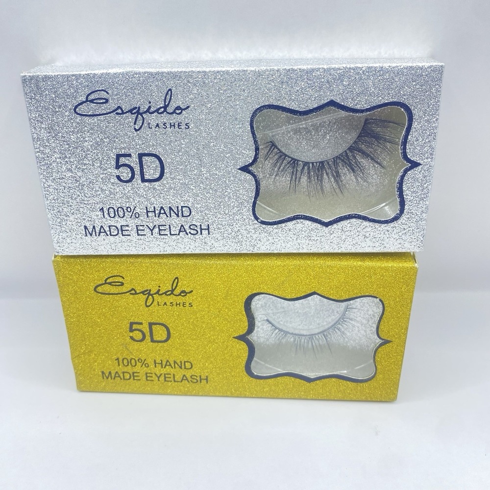 Esqido 5D False Eyelashes 100% Handmade Lashes Lot of 2 New